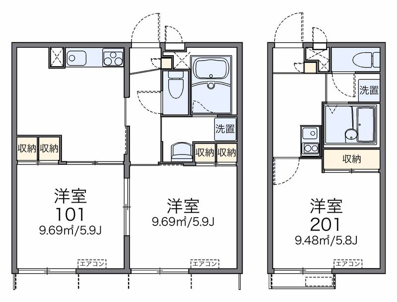 レオパレスエフアール 間取図