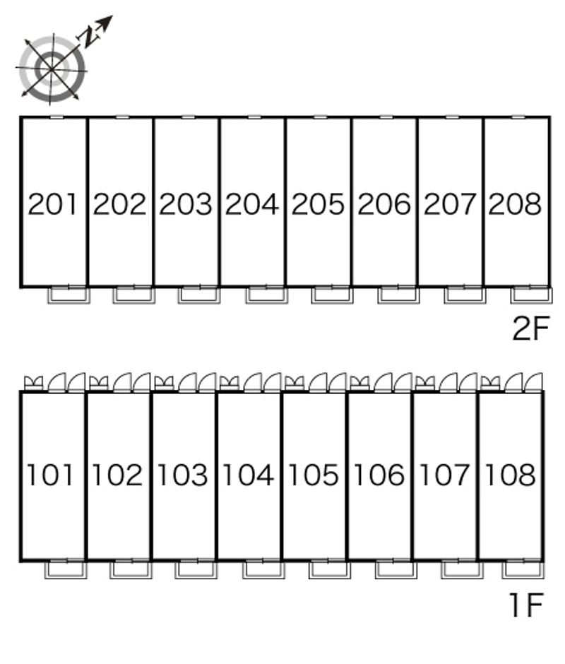 レオパレスザーリア 間取配置図