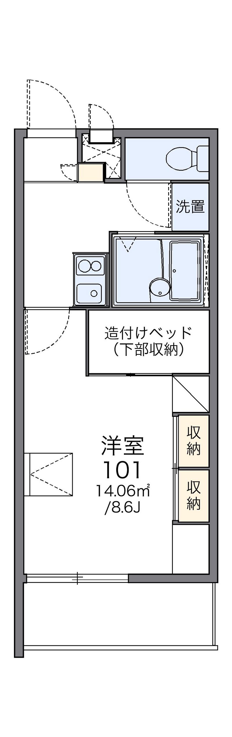 レオパレスＩＭＡＢＡＲＩ中央 間取図