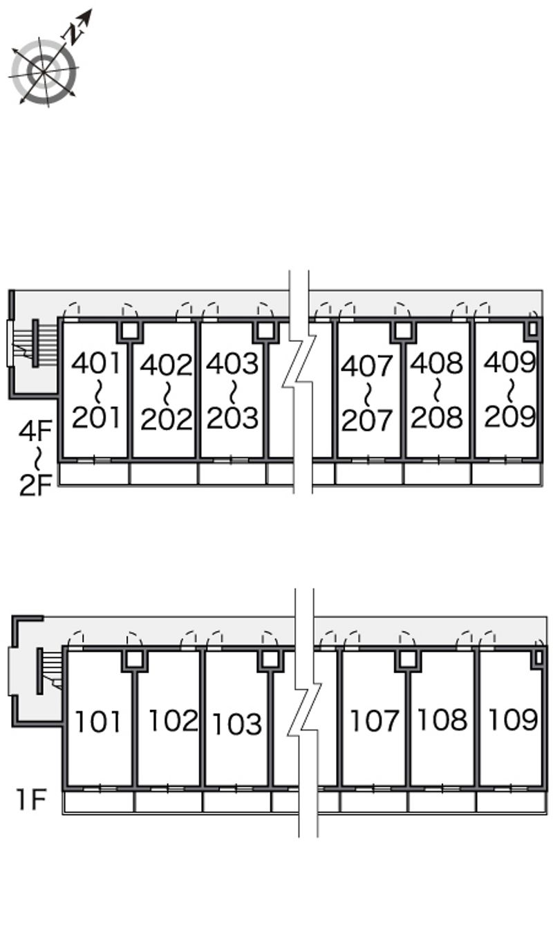 レオパレスアザレア 間取配置図
