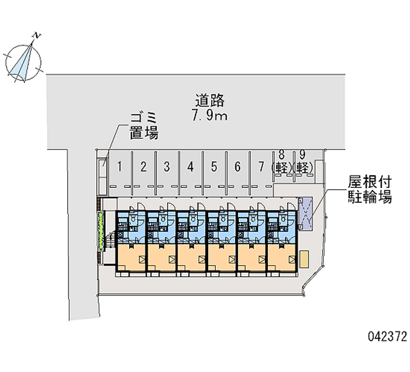 レオパレスジュネス紫竹 月極駐車場