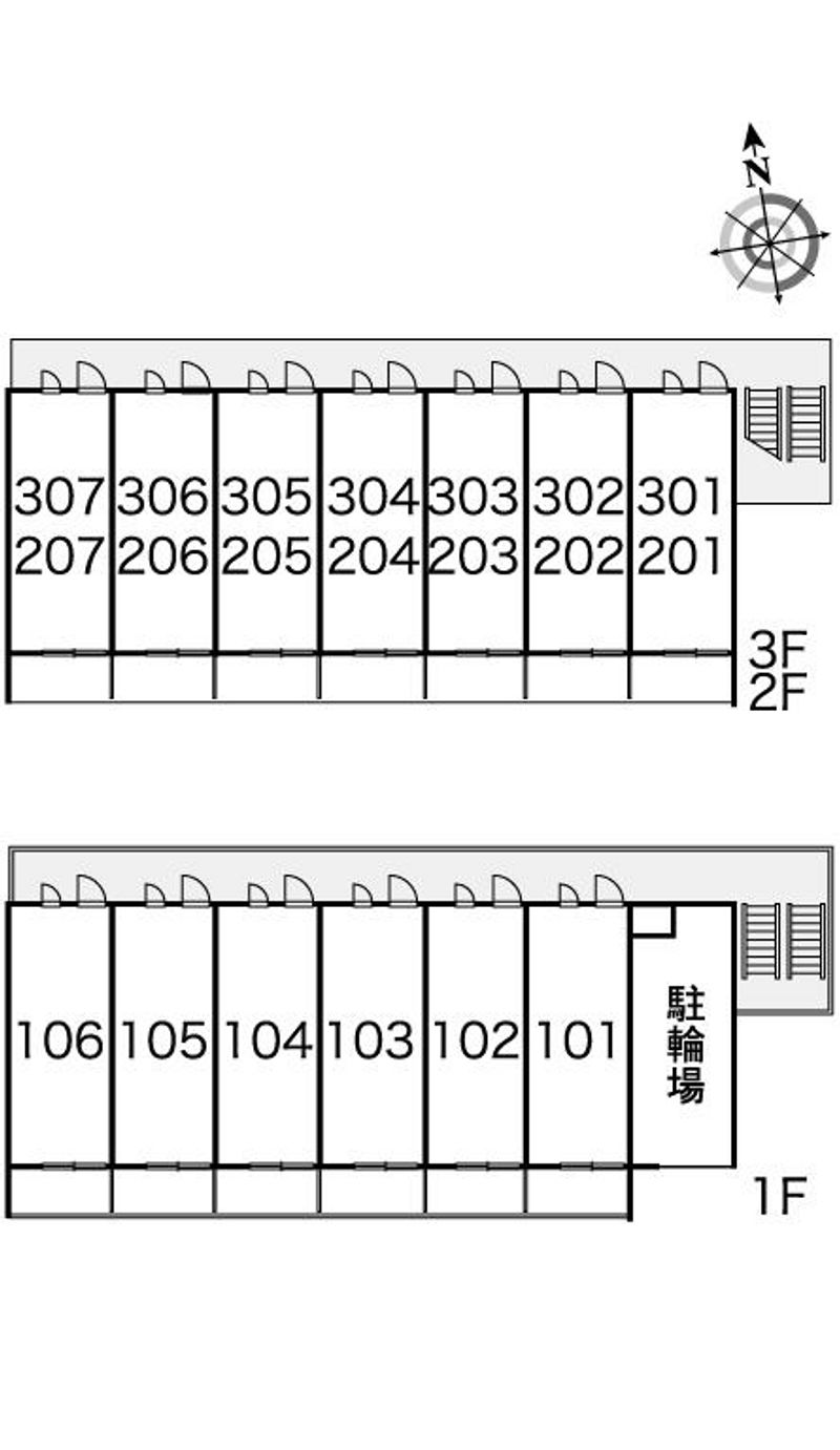 レオパレスサントーヨーⅡ 間取り配置図