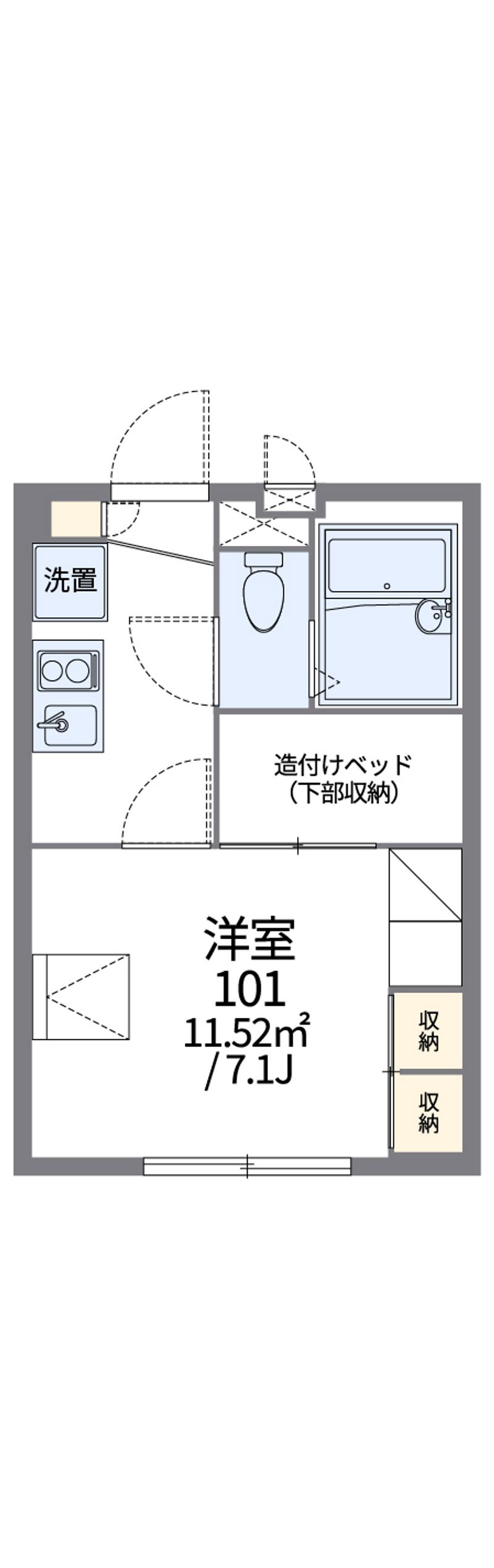 レオパレス追分 間取図