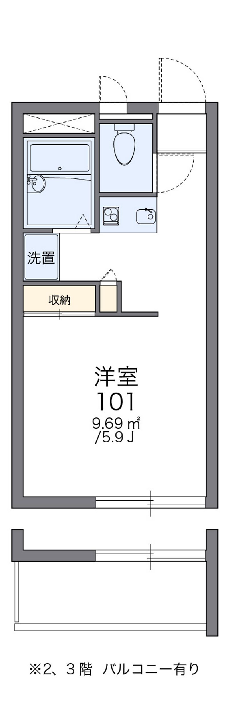 レオパレスアベイユ 間取図
