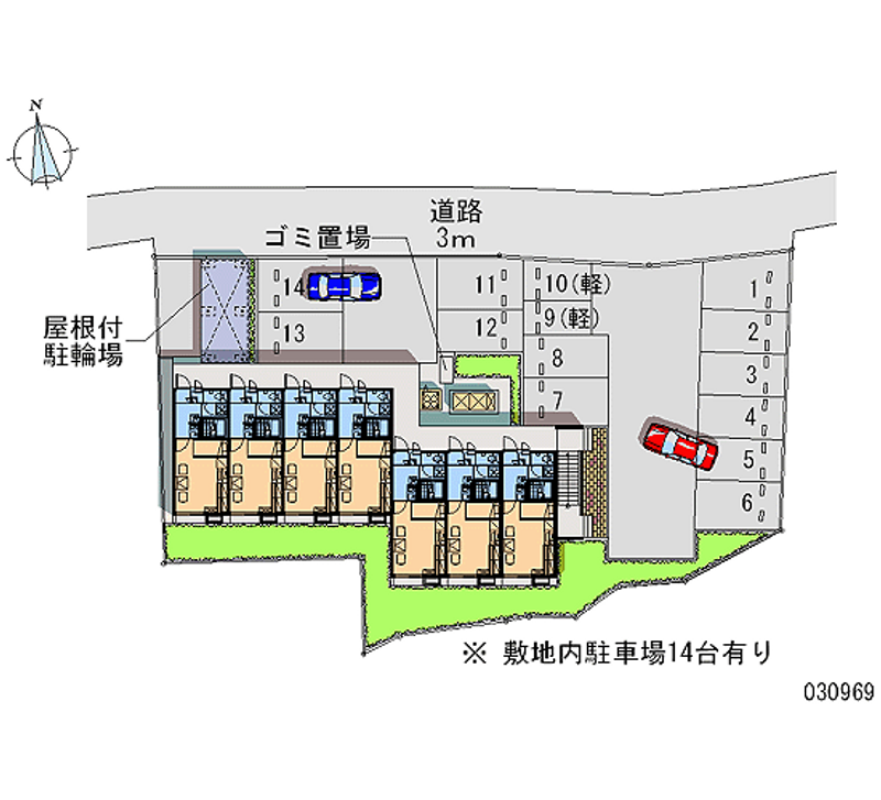 レオパレスＲ＆Ｊ 月極駐車場