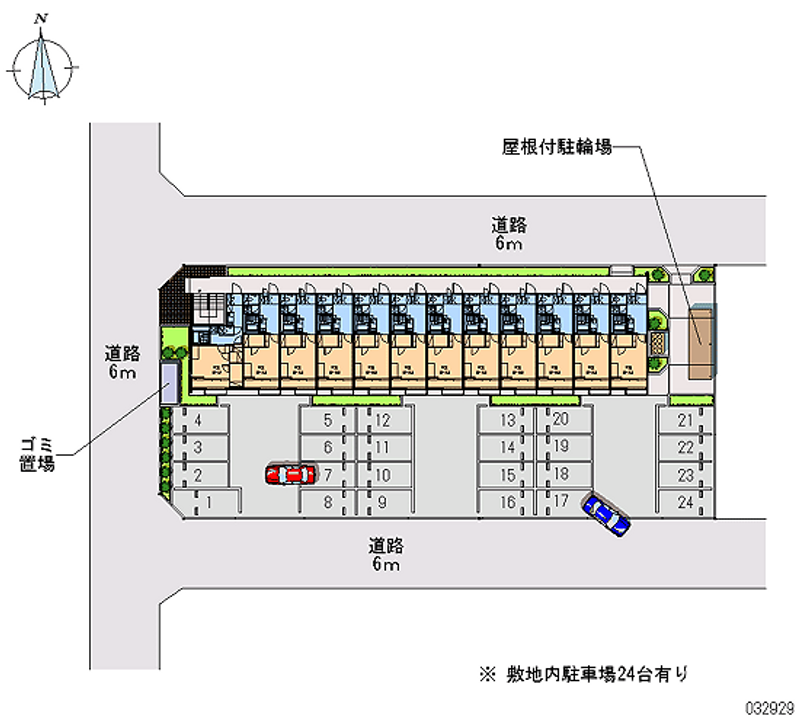 レオパレスプレミール 月極駐車場