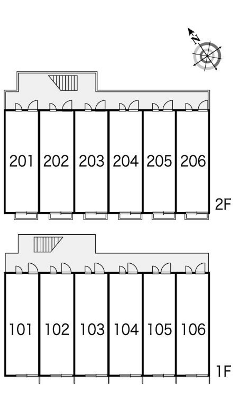 レオパレスネージュ 間取配置図