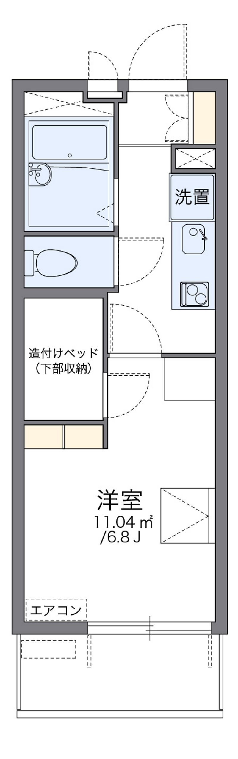 レオパレスたまゆら 間取図