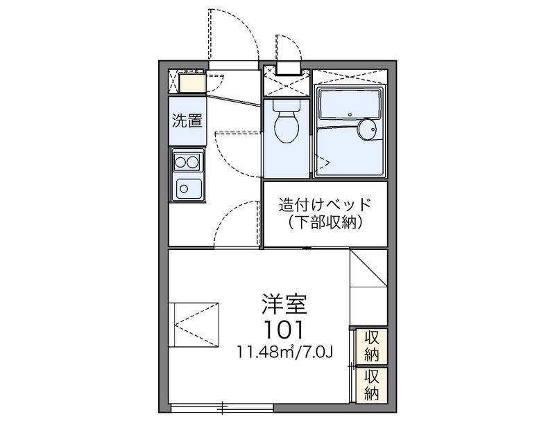 レオパレスベガ金沢文庫 間取図