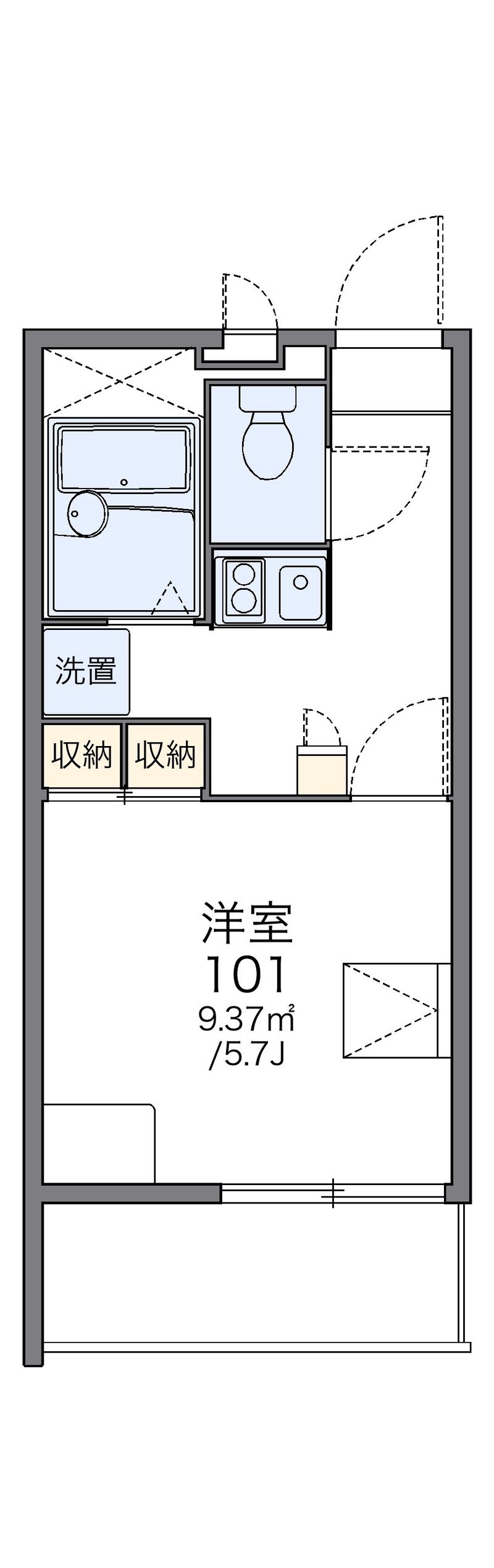 レオパレス池垣 間取図