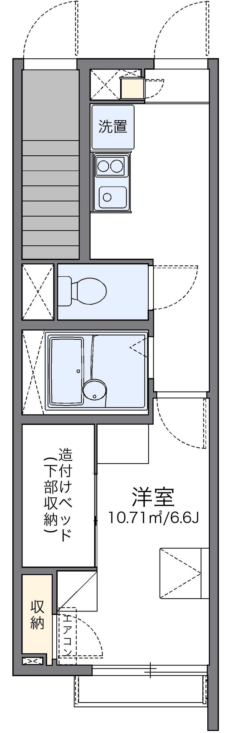 レオパレス谷中　髙野荘 間取り