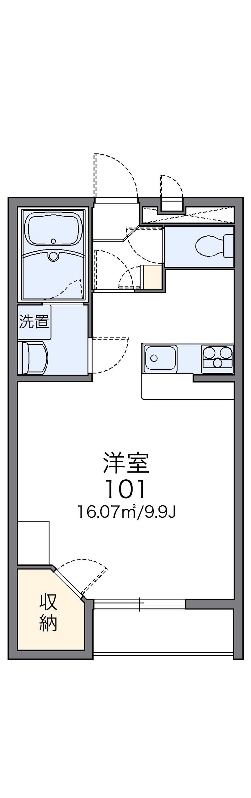 レオパレス双柳１番館 間取図
