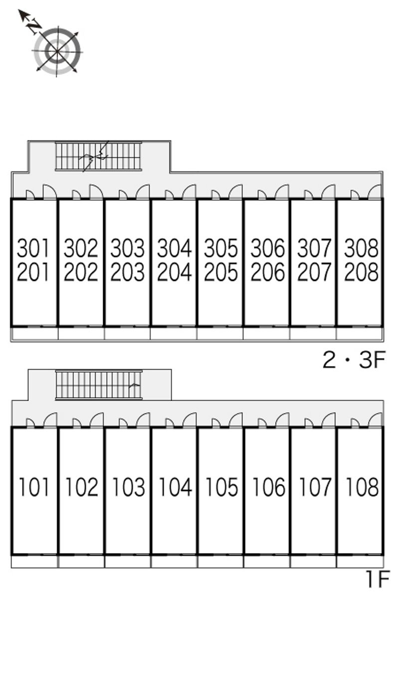 レオパレスネスト中百舌鳥 間取配置図