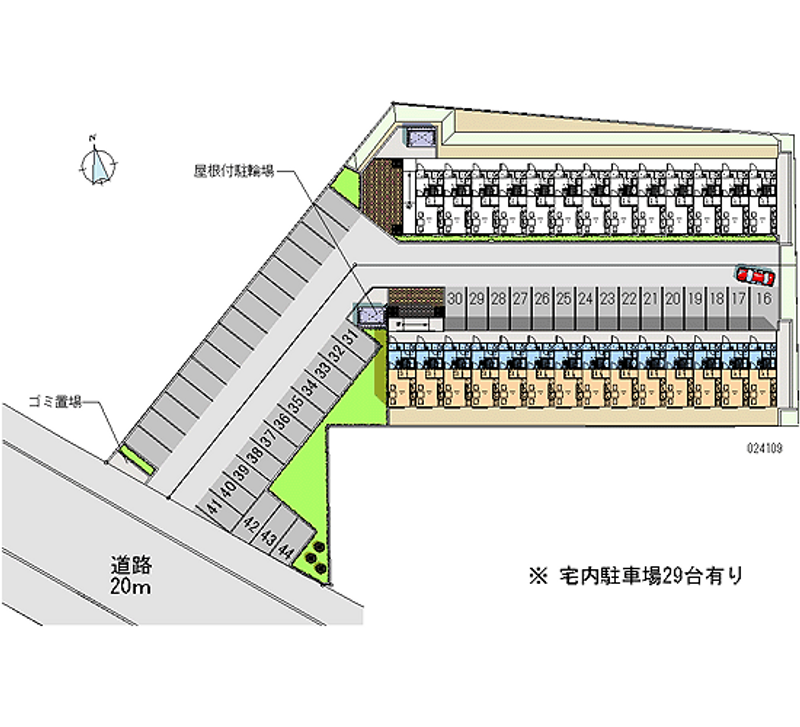 24109 bãi đậu xe hàng tháng