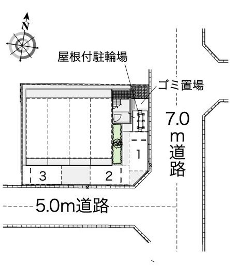 レオパレスレバンテ大生 配置図