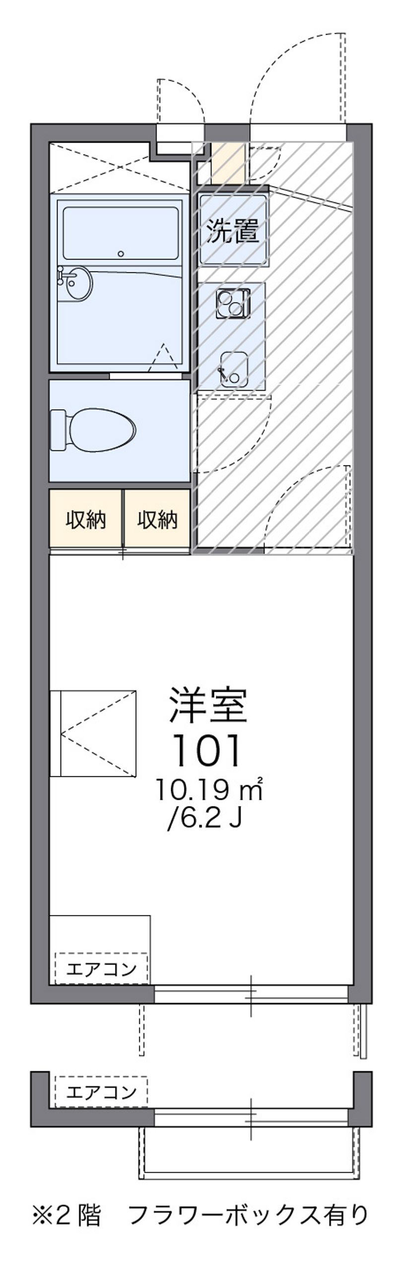レオパレスプリムラ 間取図