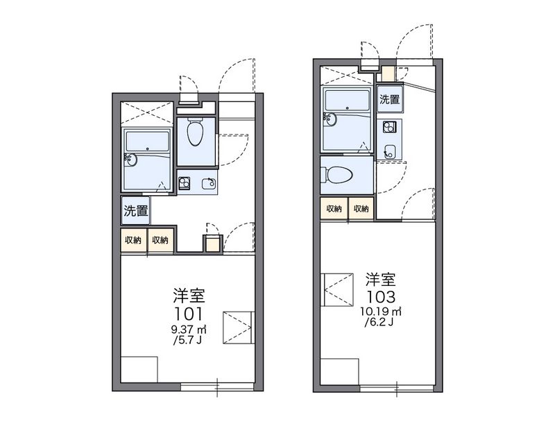 レオパレスハピネス 間取図