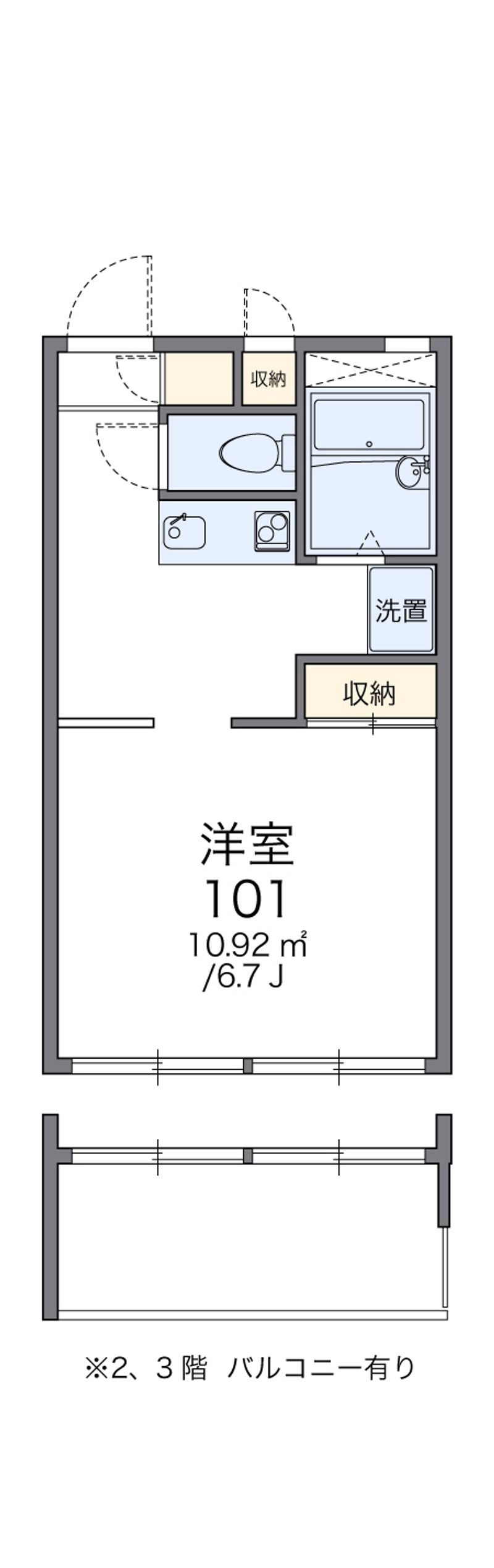 レオパレスミラノ 間取図