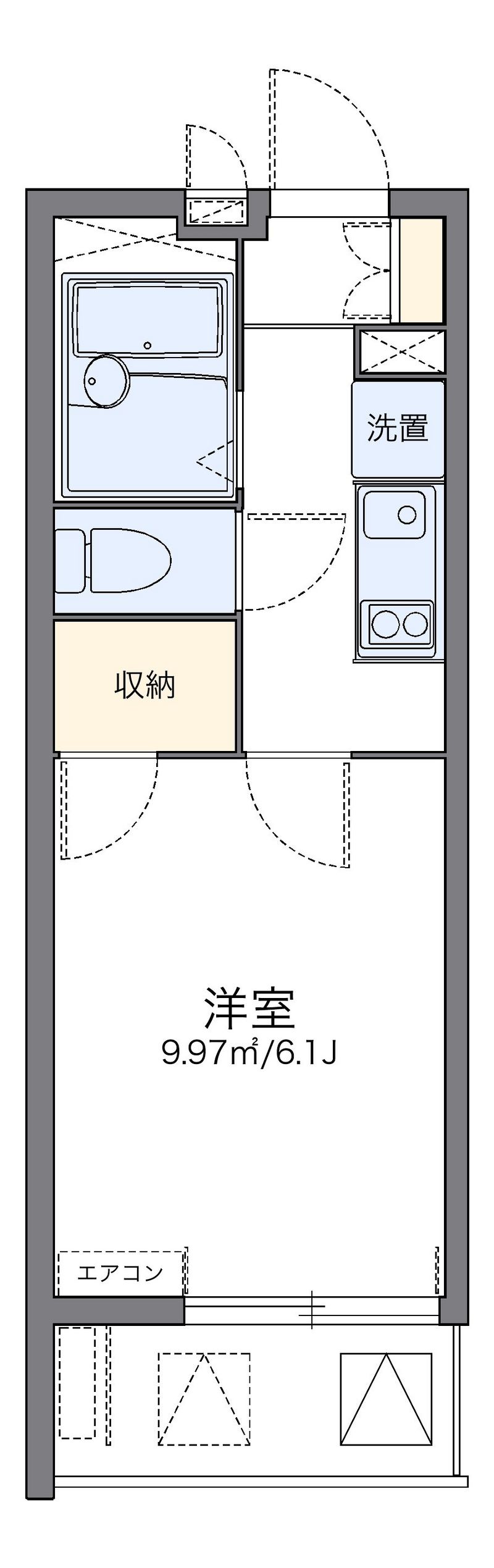 レオパレス梅北フィオーレ 間取図