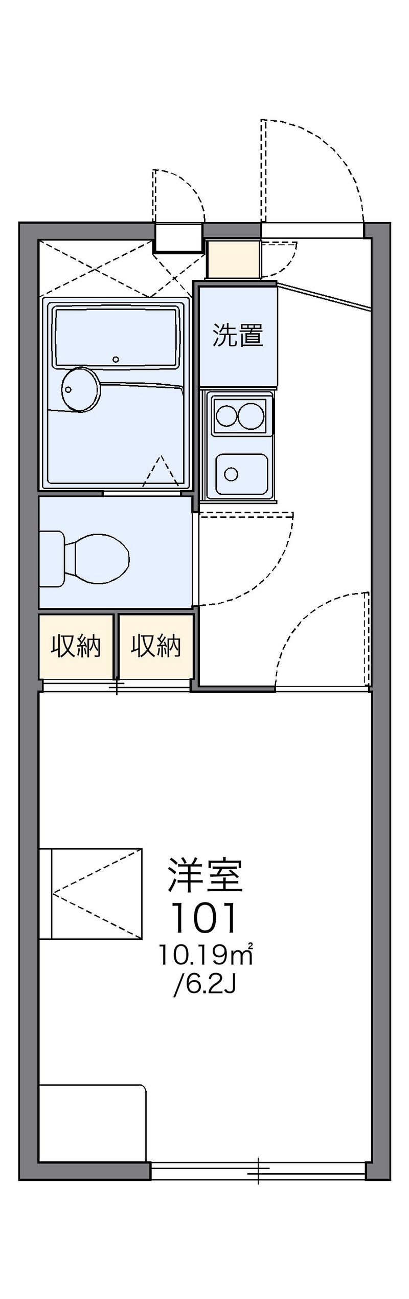 レオパレス横浜西寺尾Ⅱ 間取図