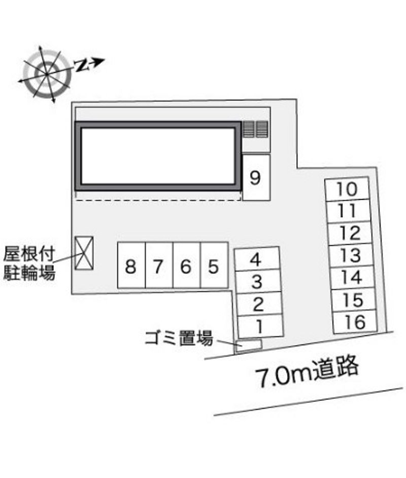 レオパレスメルベーユ　昭和Ⅲ 駐車場