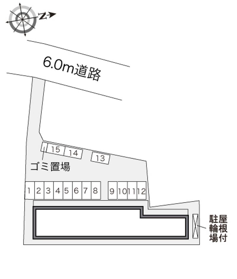 レオパレスエステート栃の木 配置図