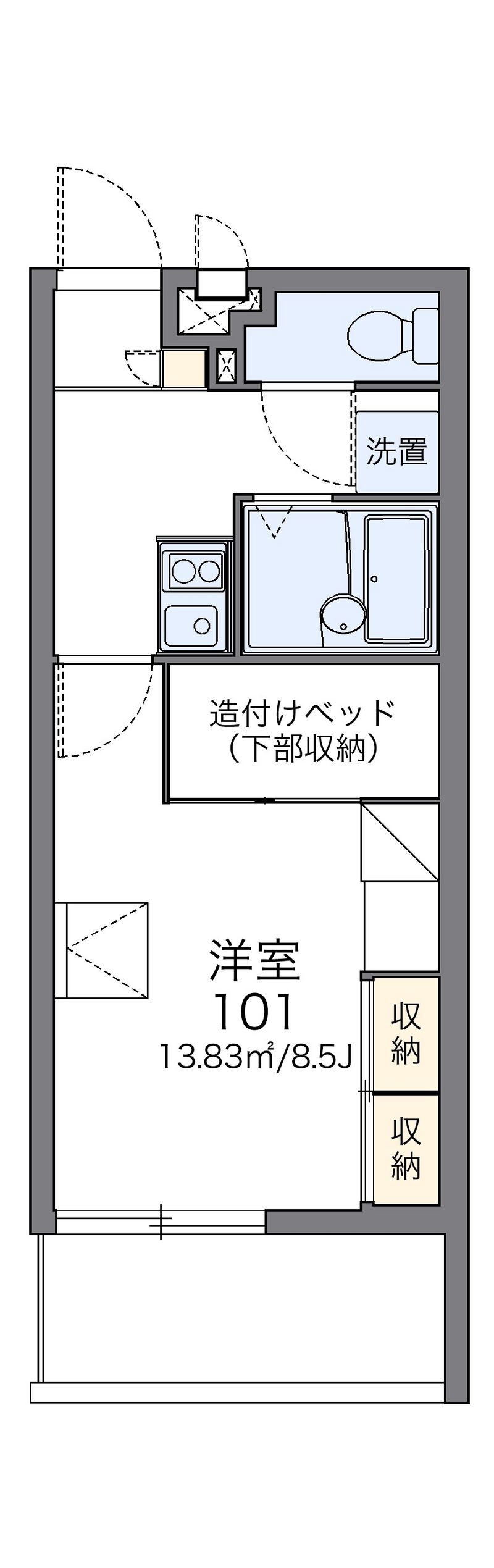 レオパレス新都心Ⅱ 間取図