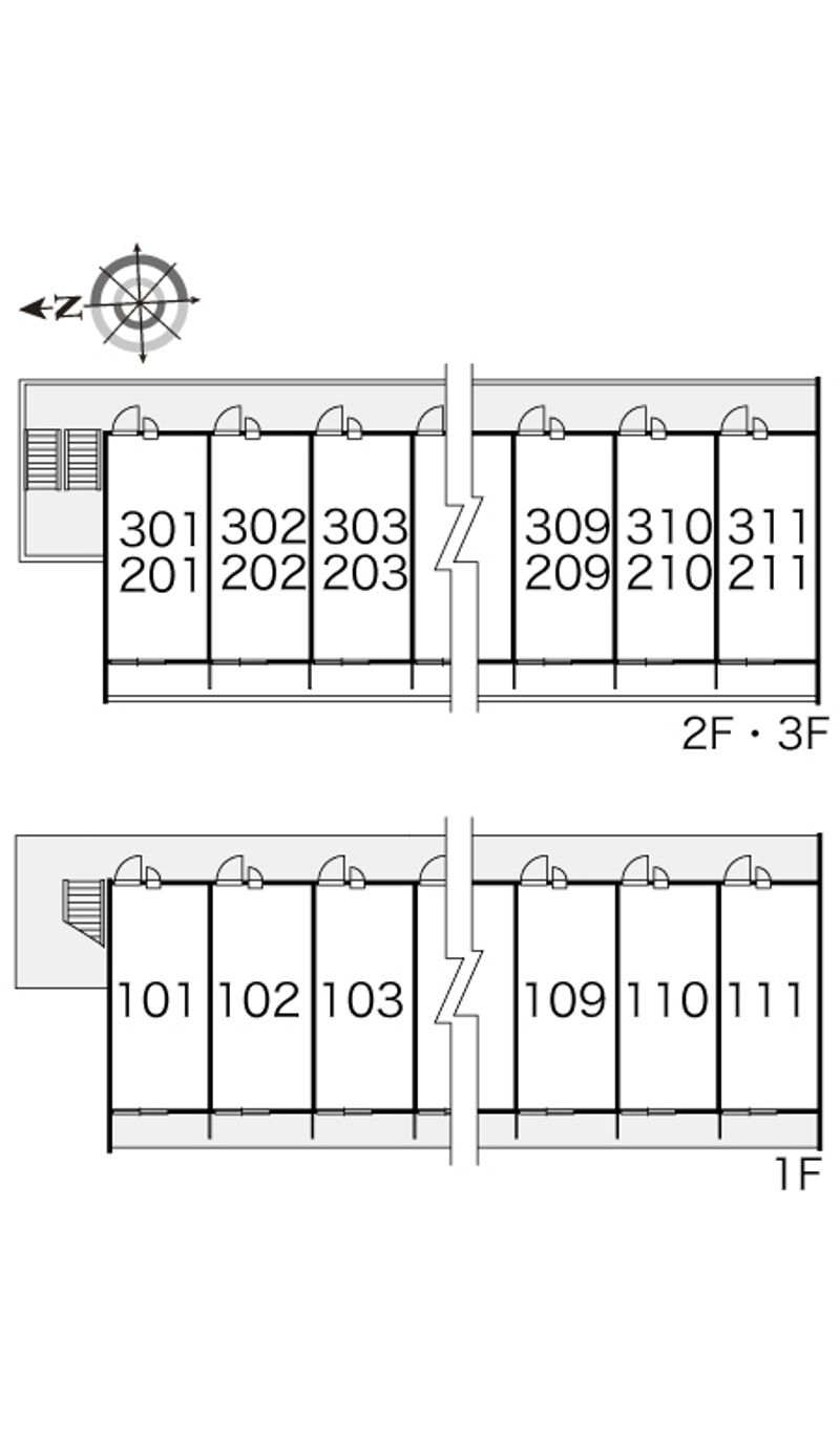 レオパレス糸田橋クラール 間取配置図