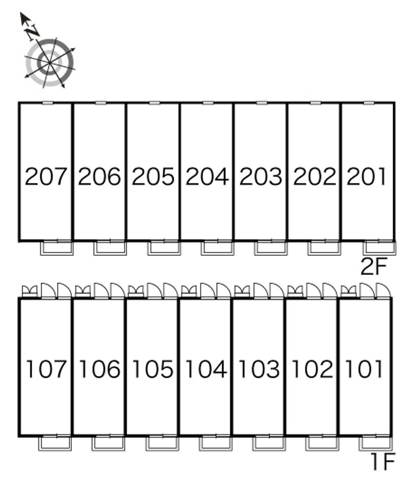 レオパレスウエストグリーンリバー 間取配置図