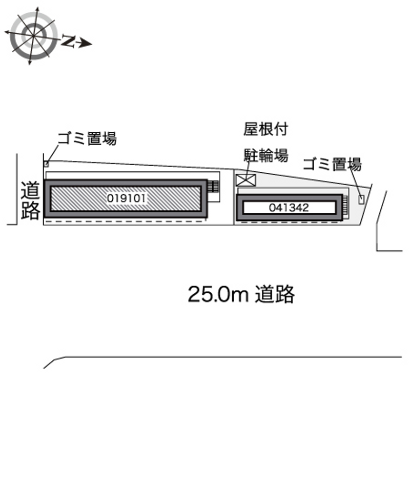 レオパレスタウンコート北田辺Ⅱ 配置図