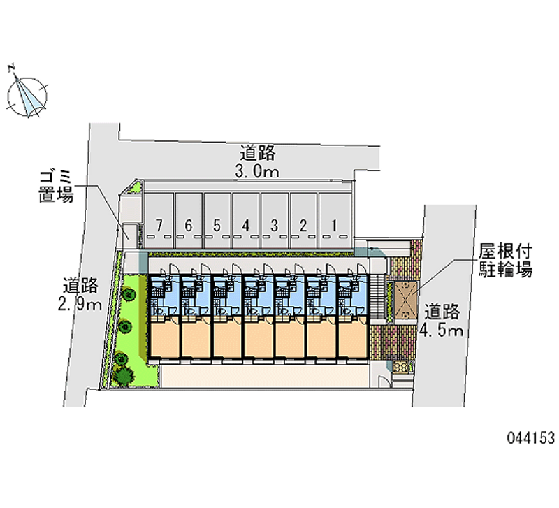 レオパレスブルースカイ小山 月極駐車場