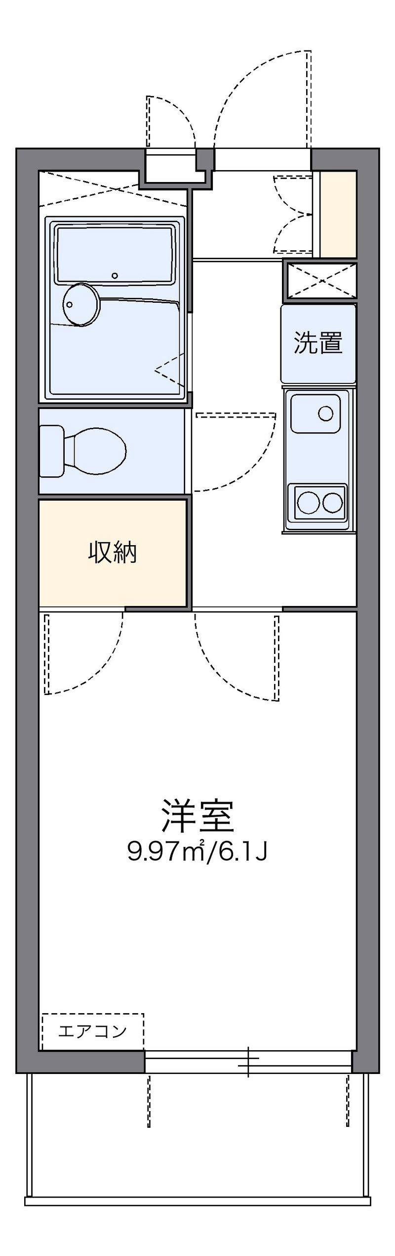 レオパレスアクシオン大曽根 間取図