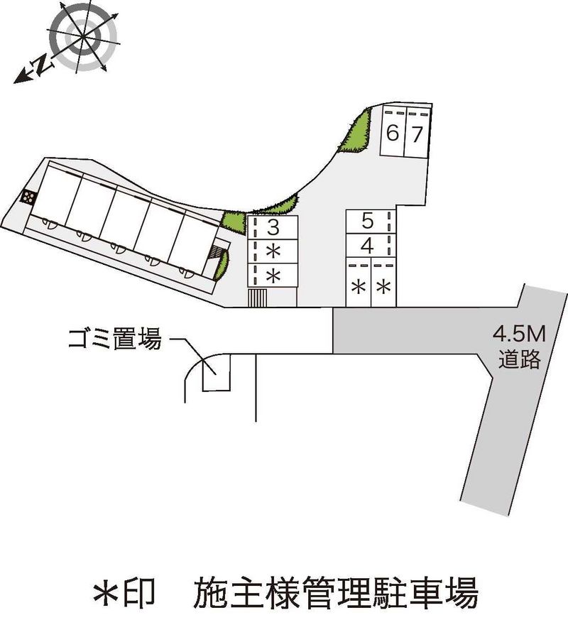 レオパレス門Ⅱ 配置図