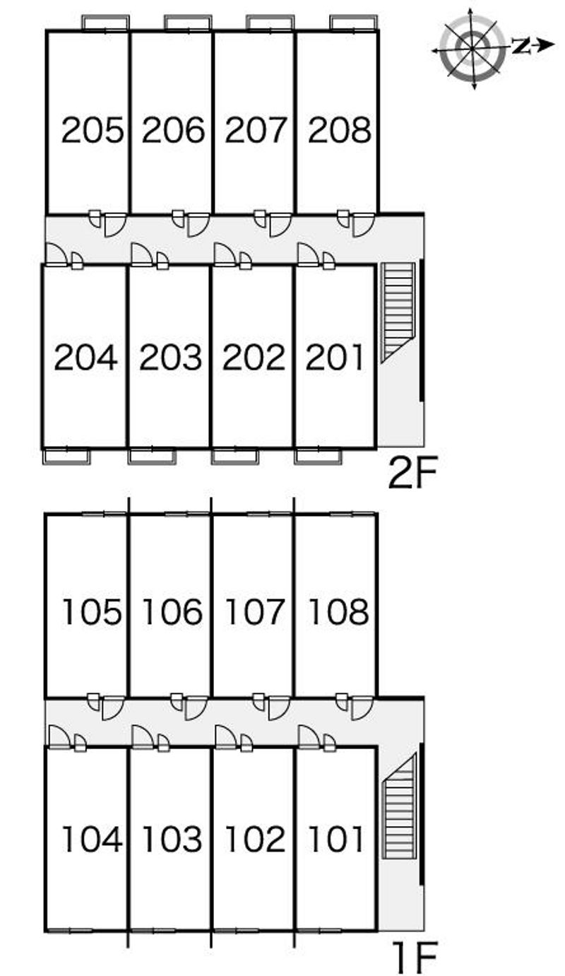 レオパレスアークⅢ 間取り配置図