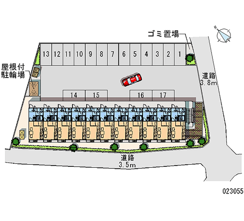 23055 Monthly parking lot