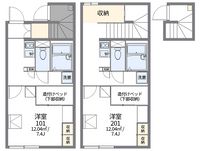 レオパレスウィンドミル 間取り図