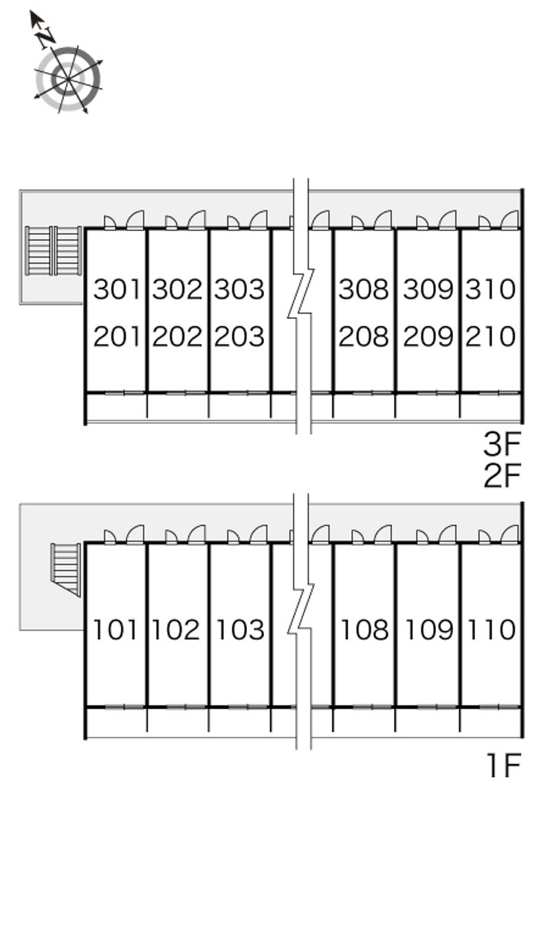 レオパレスプラテリーアⅠ 間取配置図