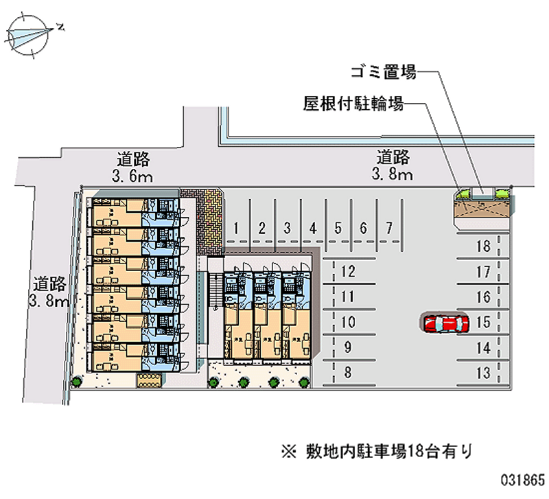 レオパレス千優加 月極駐車場