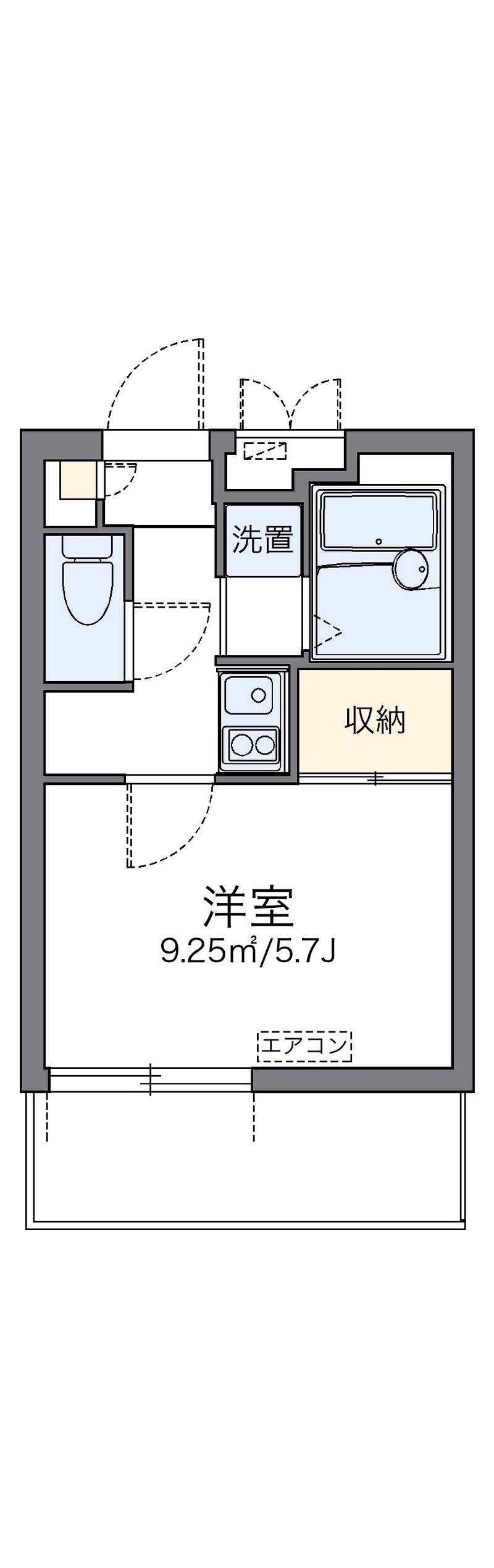 レオパレスコントワール御影石町 間取図