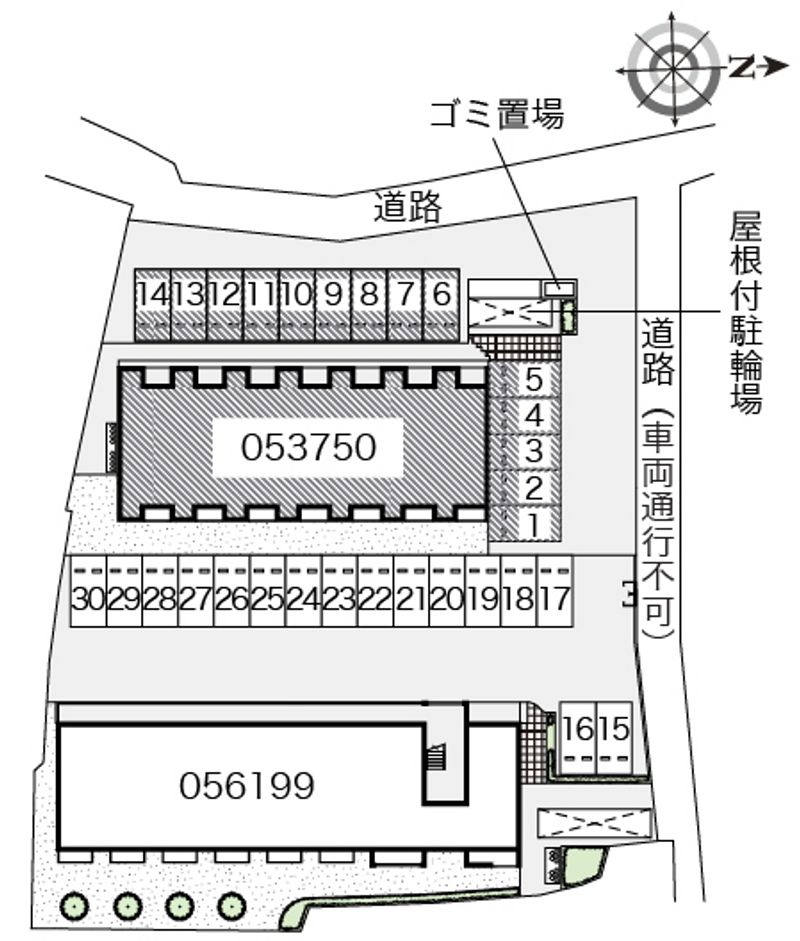 レオネクストなるみ 駐車場