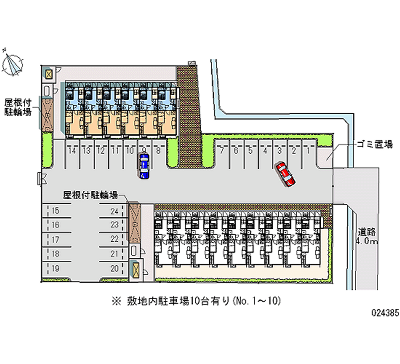 24385 bãi đậu xe hàng tháng