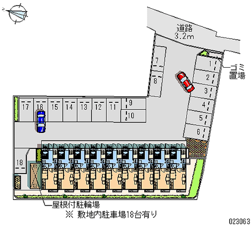 レオパレスＫ 月極駐車場