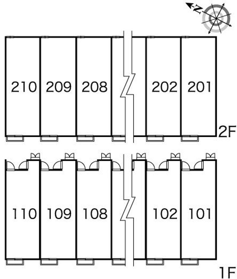 レオパレス矢本西 間取配置図