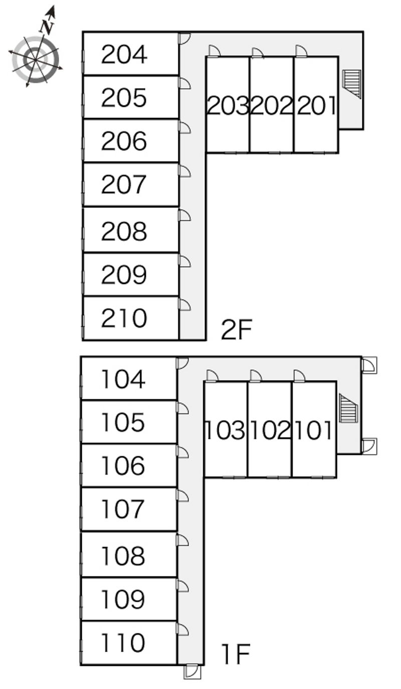 レオパレスＨＯＴハウス登別 間取配置図