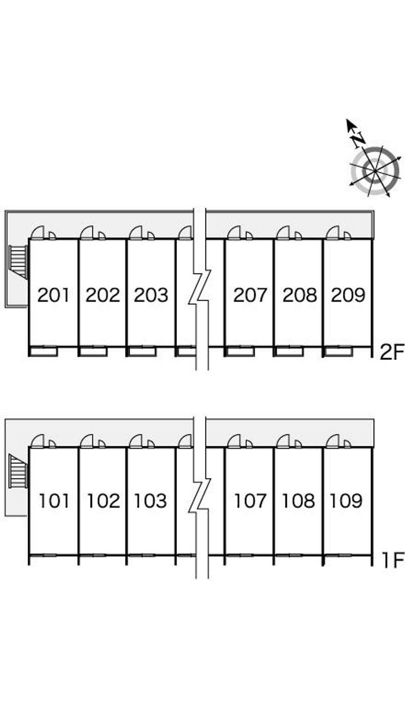 レオパレス松本Ⅱ 間取り配置図