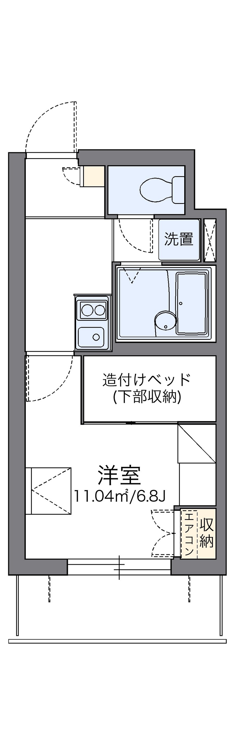 レオパレスシェル都Ⅲ 間取り