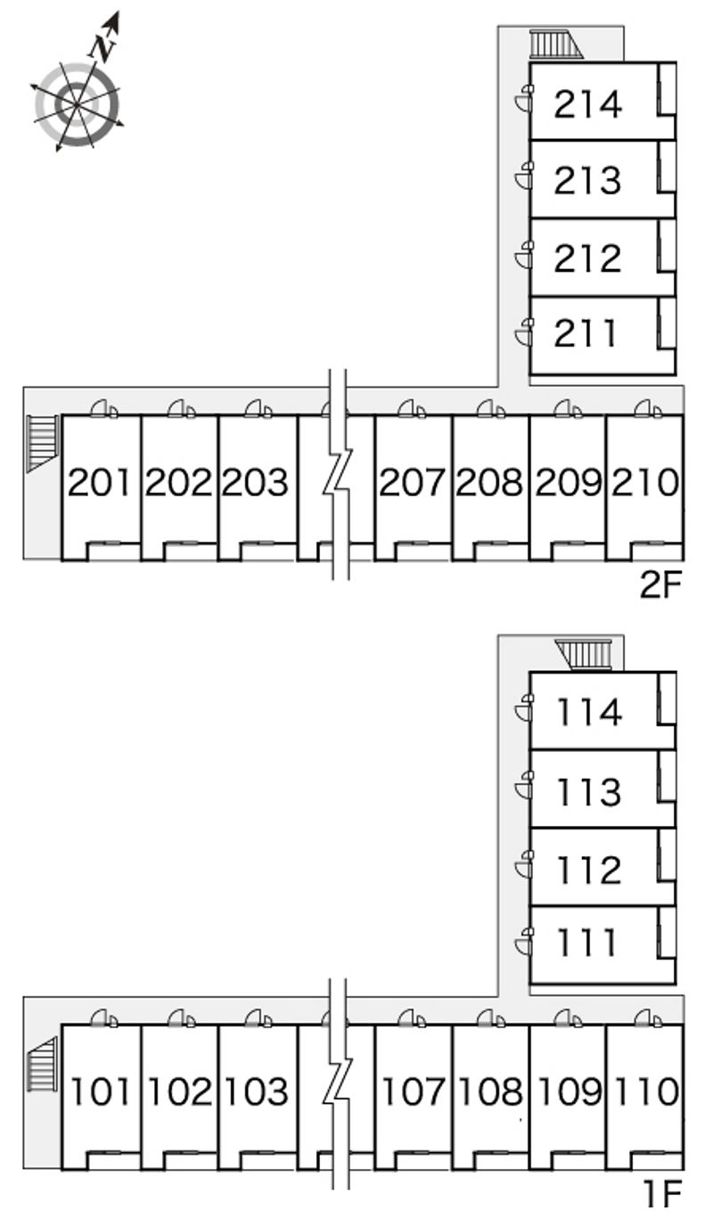 レオパレス白井Ⅱ 間取配置図