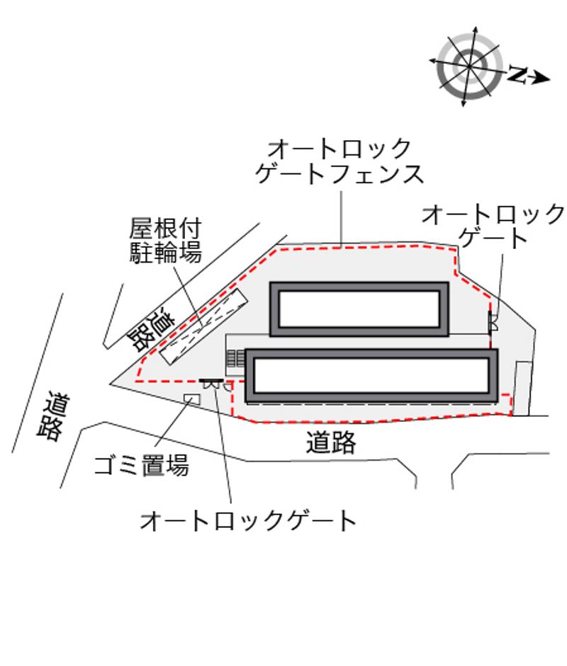 レオパレスホワイトコート高田西 配置図
