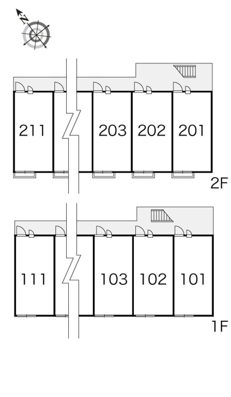 レオパレスサンセール丸山台Ⅱ 間取り配置図