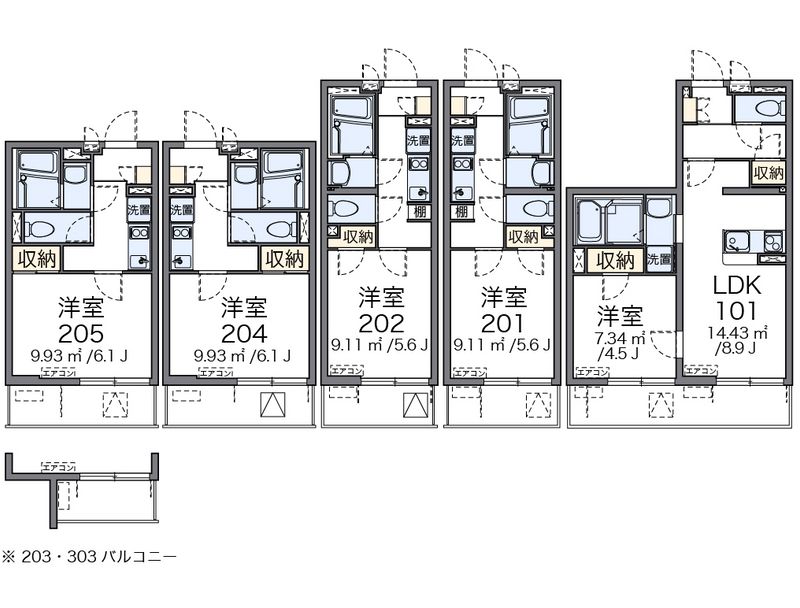 クレイノカノンフィオーレ 間取図